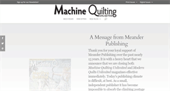 Desktop Screenshot of machinequilting.mqumag.com